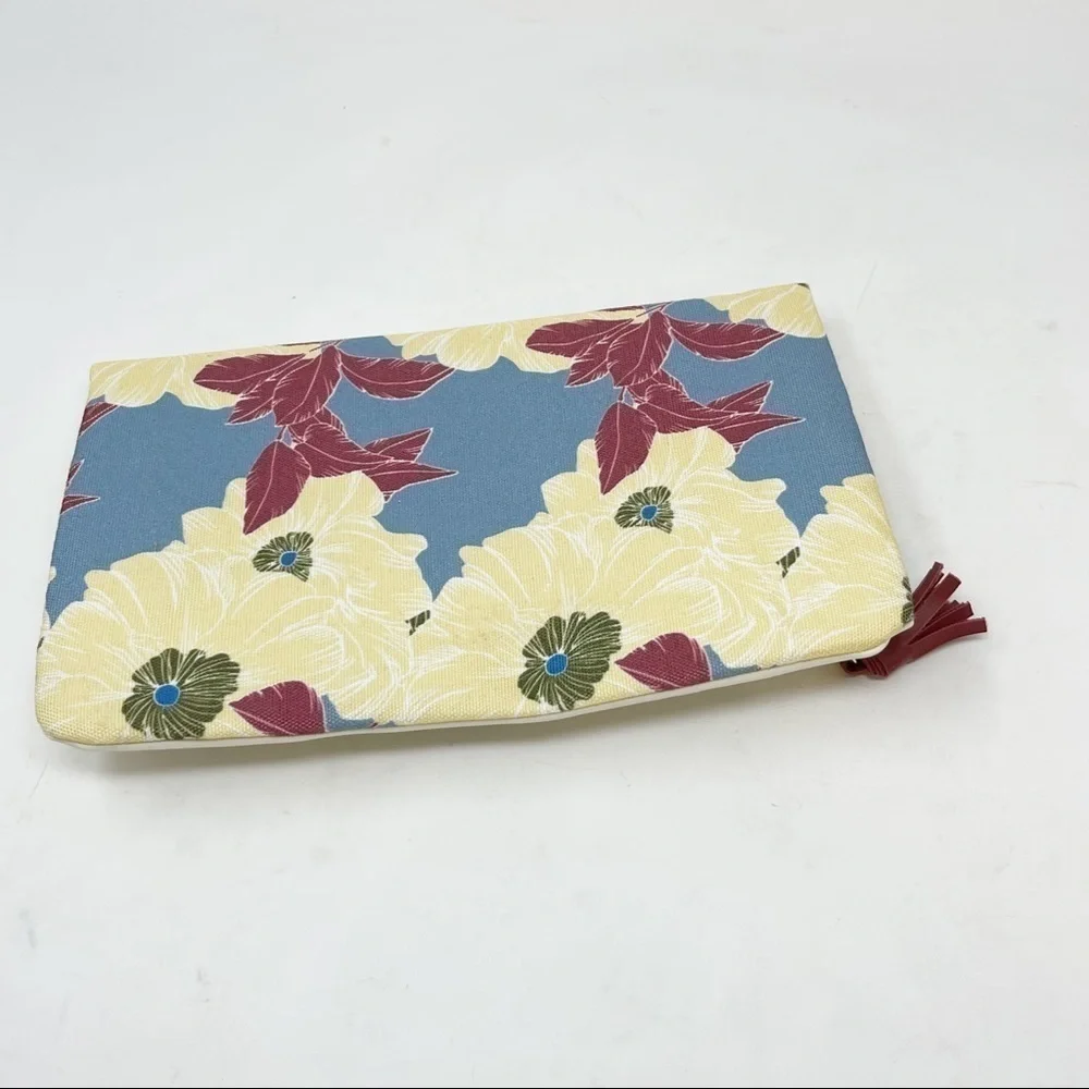RACHEL PALLY Ivory Blue Floral Clutch Handbag